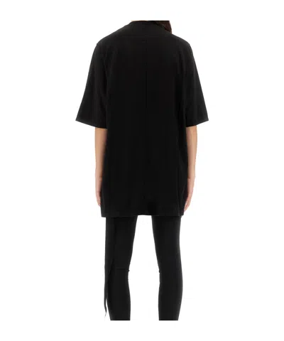 Rick Owens Drkshdw Jumbo Ss Cotton T-shirt In Black