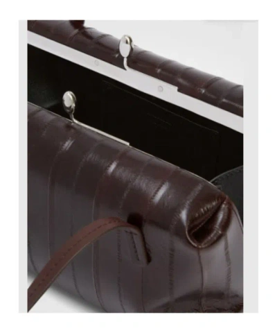 Jil Sander Small Bag With Top Handles And Texture In Brown