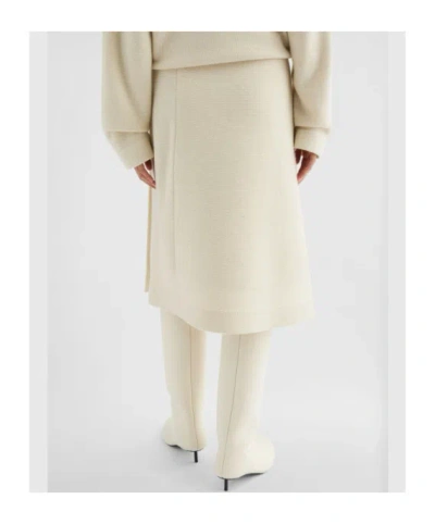 Jil Sander Wrap Midi Skirt In Neutral