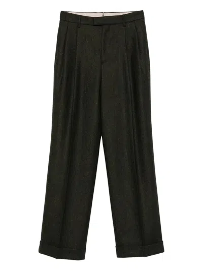 Berwich Pleated Pocket Trousers In Black