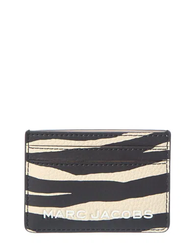 Marc Jacobs Zebra Bold Slg Leather Card Case In Black