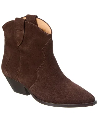 Isabel Marant Dewina Suede Bootie In Brown