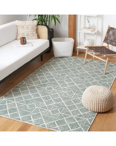 Safavieh Abstract Evergreen Grove Hand-tufted Wool-blend Rug In Green