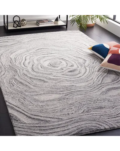 Safavieh Abstract Tranquessa Hand-tufted Wool-blend Rug In Gray
