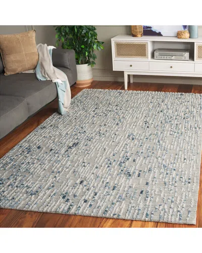 Safavieh Abstract Raindrop Hand-tufted Wool-blend Rug In Blue