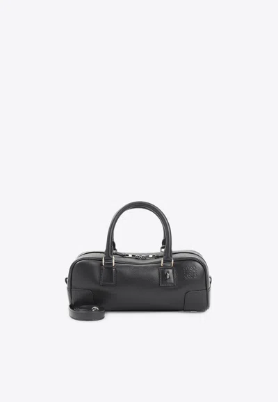 Loewe Womens Black Amazona 23 Cropped Leather Shoulder Bag