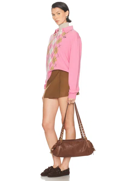 Miu Miu Nappa Monk Bag In Brown