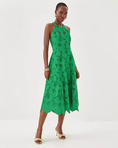 Lilly Pulitzer Denise Lace Halter Midi Dress In Green