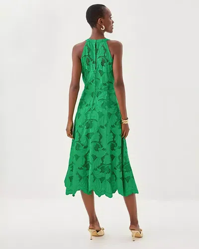 Lilly Pulitzer Denise Lace Halter Midi Dress In Green