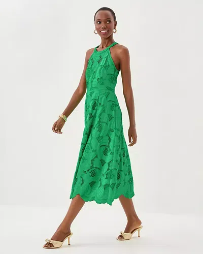 Lilly Pulitzer Denise Lace Halter Midi Dress In Green