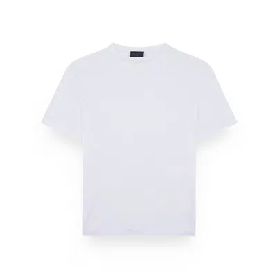 Paul & Shark Crew Neck Short Sleeve Straight Hem In White