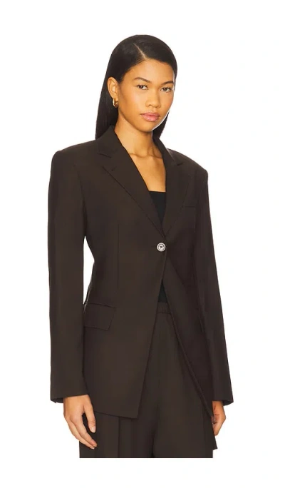 Helmut Lang Cut Away Blazer In Brown