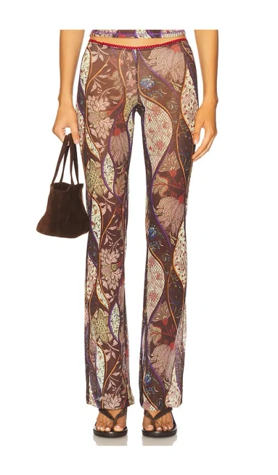 Siedres Floral-pattern Flared Trousers In Multi