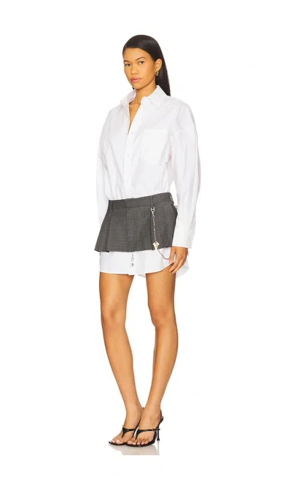 Alexander Wang Pre-styled Mini Shirt Dress In White