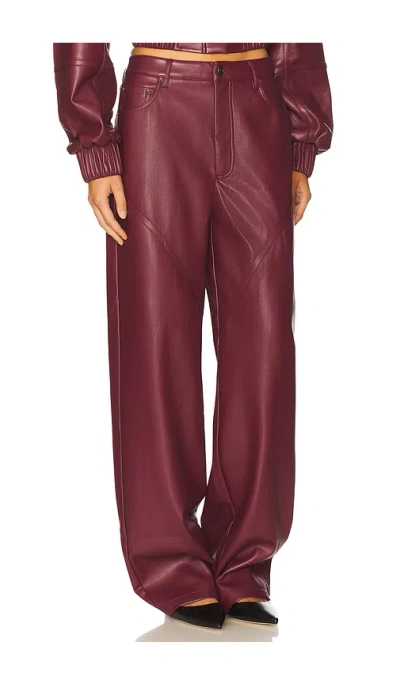 Rotate Birger Christensen Rotate Burgundy Polyester Pants In Burgundy