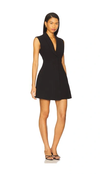 Bardot Destene Sleeveless V-neck Blazer Mini Dress In Black