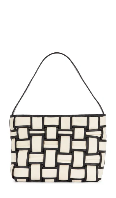 St Agni Border Woven Mini Tote In Sand