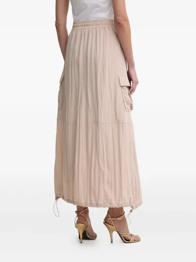 Liu •jo Drawstring-waist Cargo Skirt In Neutral