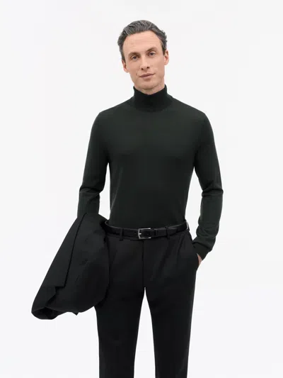 Tiger Of Sweden Nevile Turtleneck Wool Sweater In Green