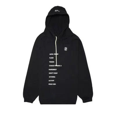 Pre-owned Raf Simons Big Fit Hoodie With Patched Text 'black' | Men's Size M