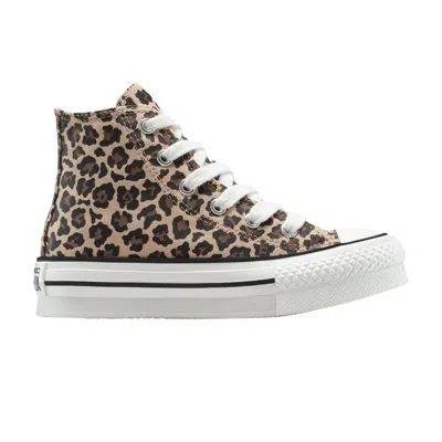 Pre-owned Converse Chuck Taylor All Star Eva Lift Platform High Ps 'leopard' | Brown | Kid's Size 1.5