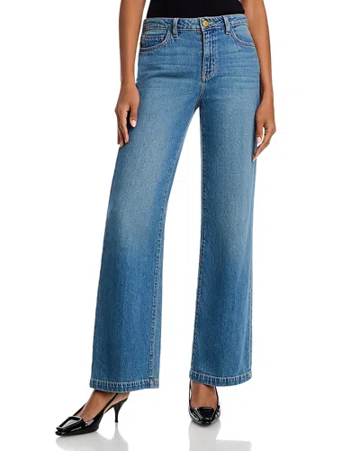 L'agence Scottie High Rise Wide Leg Jeans In Fargo In Brown