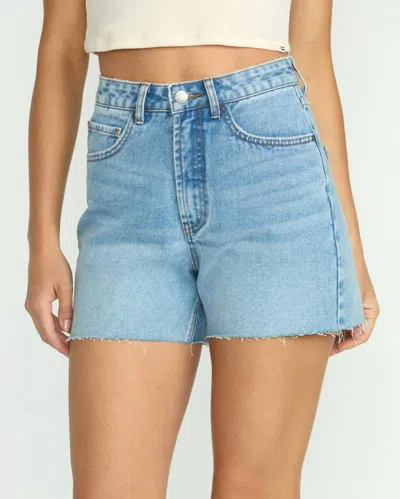 Billabong Riley Cut-off Denim Shorts In Faded Indigo Fray In Multi