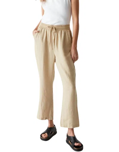 Michael Stars Nolan Pull On Linen Pants In Natural In White