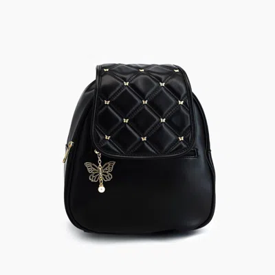 Like Dreams Women's Sacred Wings Overlap Mini Backpack In Black In Black