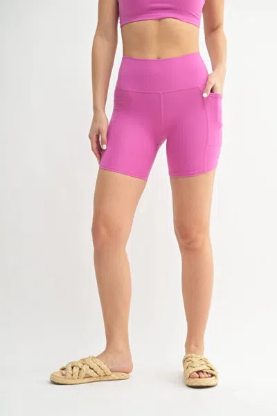 Mono B Venice Cloud Light Sculpt Biker Shorts In New Orchid In Pink