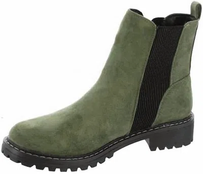 Corkys Footwear Women's Howl Boots In Dark Green Suede In Animal Print