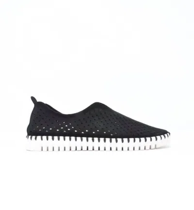 Ilse Jacobsen Tulip 139 Perforated Slip-on Sneaker In Black