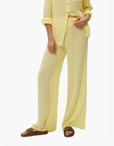 Michael Stars Susie Gauze Pants In Lemonade In Yellow