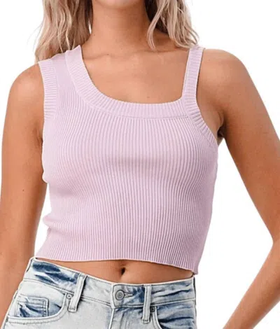 Thinkable Sarah Crop Tank Top In Lavender In Pink