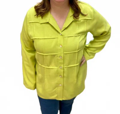 Toofan Squares Long Sleeve Top In Kiwi In Green