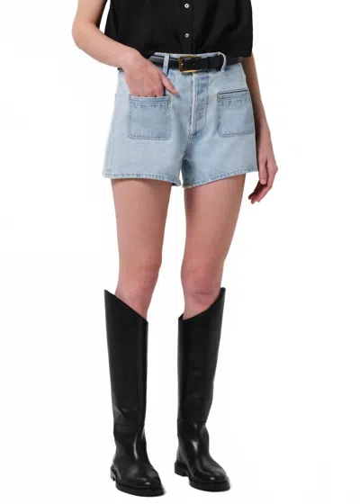 Citizen Of Humanity Citizens Of Humanity Marlow Patch Pocket Denim Shorts In Blue