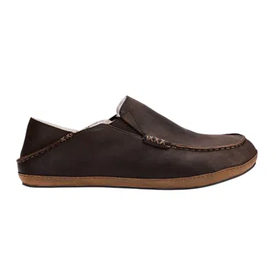Olukai Moloa Men's Slipper In Dark Wood In Multi
