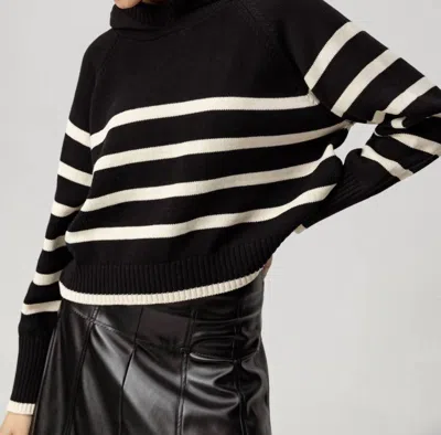 Sundays Trail Stripe Hoodie In Cream/black In Black