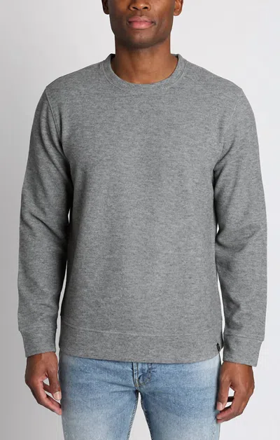 Jachs New York Wool Blend Soft Long Sleeve Crewneck Sweater In Grey In Gray