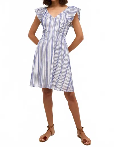 Marie Oliver Emilia Mini Dress In Dazzling Stripe In Blue