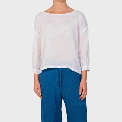 Cp Shades Mena Boat Neck Top In White In White