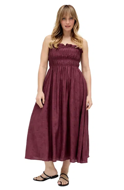 Raffya Marie All Over Jacquard Mini Dress In Brown