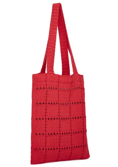 Rails The Crochet Tote In Cherry In Red