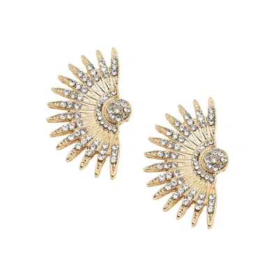 Sohi Women Golden Drop Earrings In Gold
