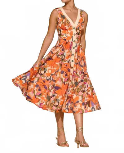 Hutch Indy Floral Midi Dress In Multi