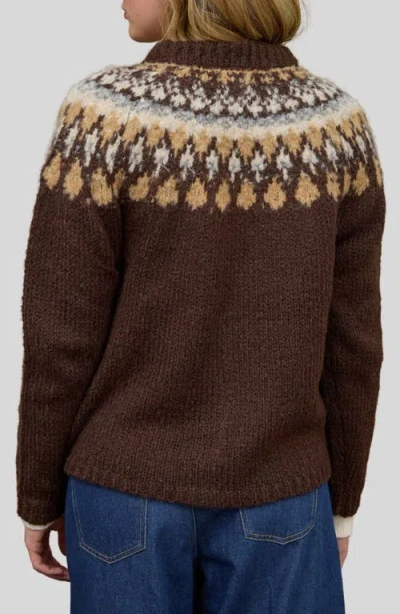 Blu Pepper Pattern Cardigan In Multi