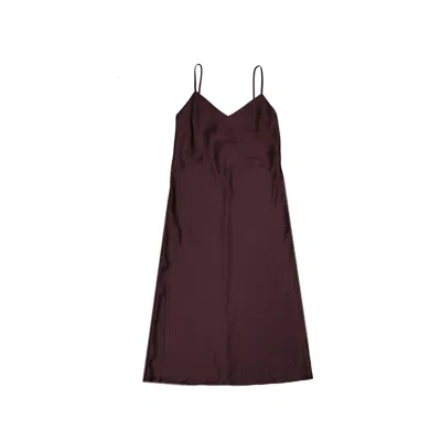 Blanca Vita Acacia Satin Slip Midi Women's Dress In Purple