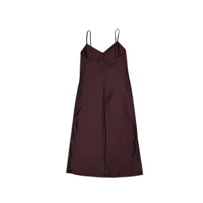 Blanca Vita Acacia Satin Slip Midi Women's Dress In Purple