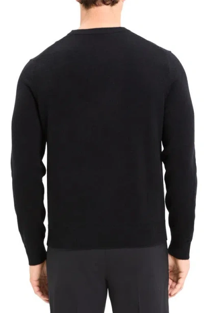 Theory Hilles Cashmere Knit Crewneck Sweater In Black