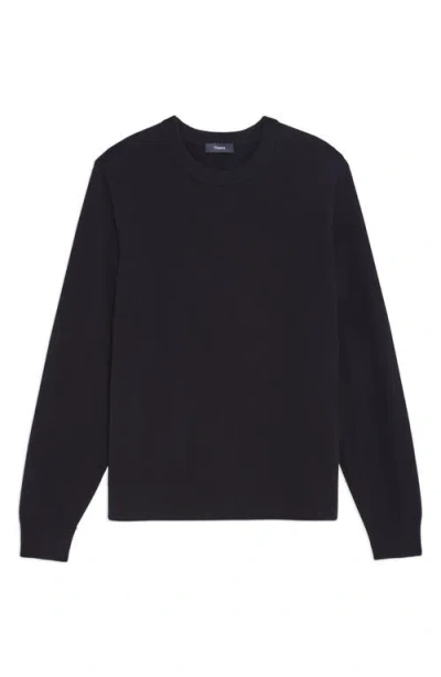 Theory Hilles Cashmere Knit Crewneck Sweater In Black